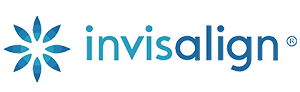 The image displays a logo with the text  Invisalign  prominently featured, indicating it is related to dental aligners.